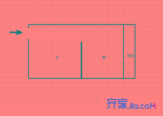 英華公寓 1室 戶型圖