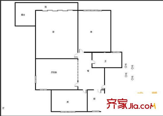 翠馨庭戶型圖5 4室1廳1衛(wèi)1廚