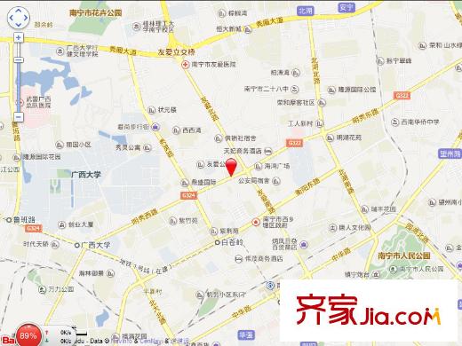 崇左公安局駐邕生活區(qū)交通圖QQ截圖20140520171729