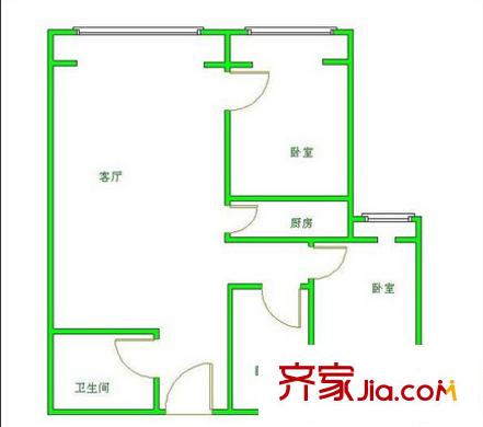 崇左公安局駐邕生活區(qū)戶型圖4 3室2廳1衛(wèi)1廚