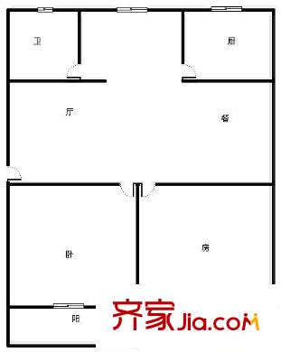 望州路城名駕校宿舍 2室 戶型圖