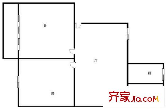 大學東路單位房 3室 戶型圖