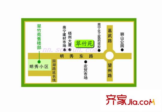 翠竹苑交通圖