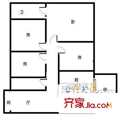 綠洲花園戶型圖中國(guó)人壽廣西分公司宿舍4s2t2w 4室2廳2衛(wèi)1廚