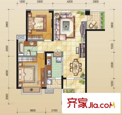 綠洲花園戶型圖中國(guó)人壽廣西分公司宿舍2s2t1w 2室2廳1衛(wèi)1廚