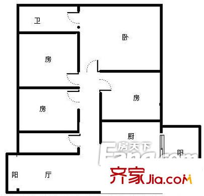 綠洲花園戶型圖n_1685581333202970 3室2廳1衛(wèi)1廚
