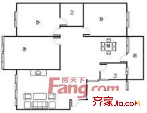 軍糧供應(yīng)局宿舍戶型圖長罡路155號3s2t2w 3室2廳2衛(wèi)1廚