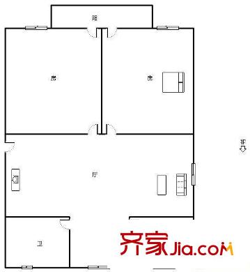 軍糧供應(yīng)局宿舍戶型圖長罡路155號2s1t1w 2室1廳1衛(wèi)1廚
