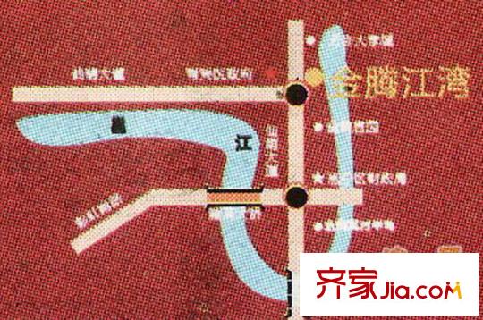 金騰江灣小區(qū)交通圖