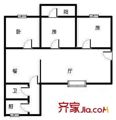 教育路電信局宿舍 3室 戶型圖