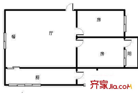 教育路電信局宿舍 2室 戶型圖