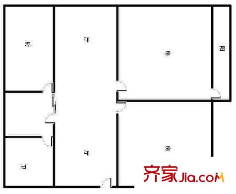 新秀小區(qū) 2室 戶型圖