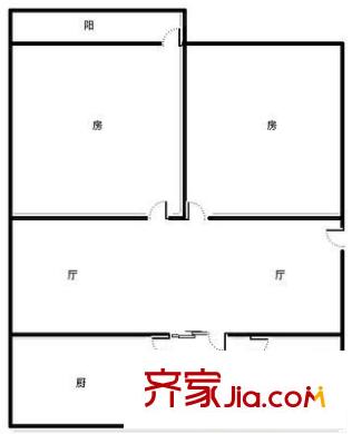 新秀小區(qū) 2室 戶型圖