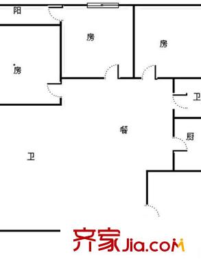 幸福花園 3室 戶型圖
