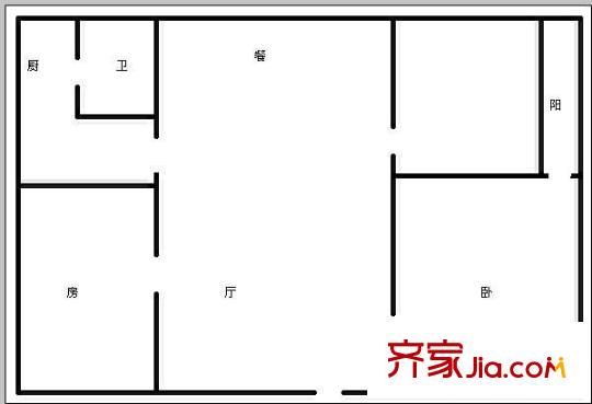 匯宇商住樓 3室 戶型圖