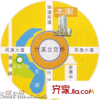 展廈景灣交通圖
