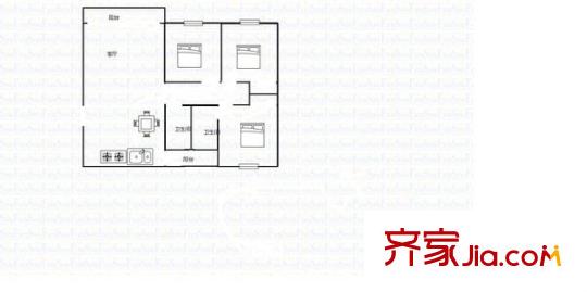 東苑公寓 3室 戶型圖