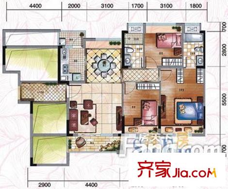 昊壯一品尊府住宅戶型圖昊壯?一品尊府住宅 3室2廳1衛(wèi)1廚