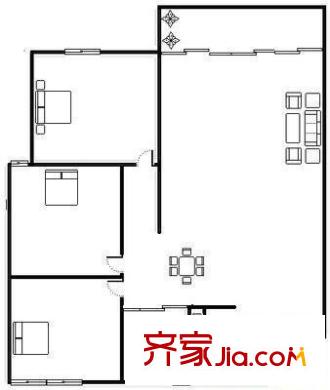展廈景灣 4室 戶型圖