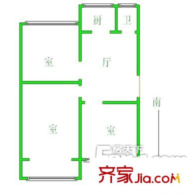 公安廳大院戶型圖8 3室1廳1衛(wèi)1廚