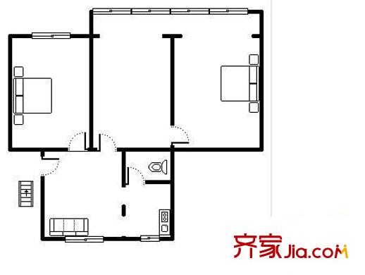 新竹路氣象小區(qū)戶型圖2室1廳1衛(wèi) 2室2廳1衛(wèi)1廚