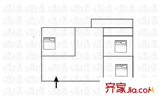新竹路氣象小區(qū)戶型圖廣西氣象局新竹路生活小區(qū) 3室 戶型圖 3室2廳2衛(wèi)1廚