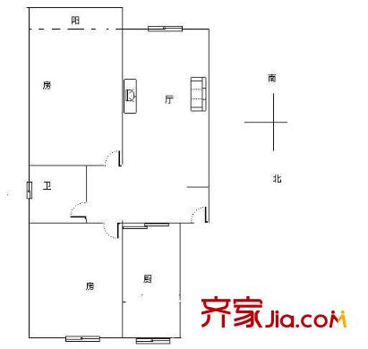 興隆園小區(qū) 2室 戶型圖