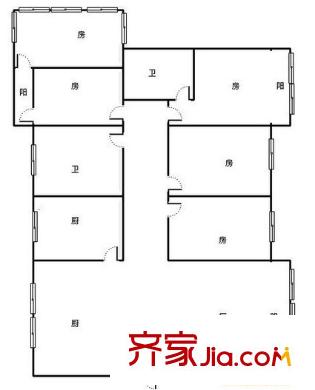 市財政局宿舍戶型圖QQ截圖20140328172729 5室2廳2衛(wèi)1廚