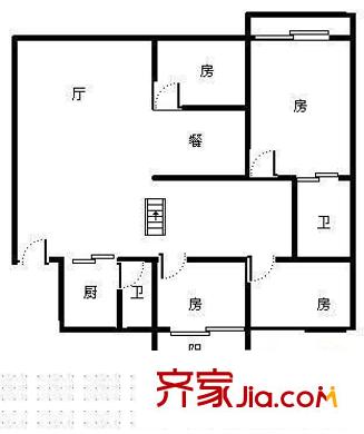 名都苑戶型圖4室2廳2衛(wèi) 4室2廳2衛(wèi)1廚