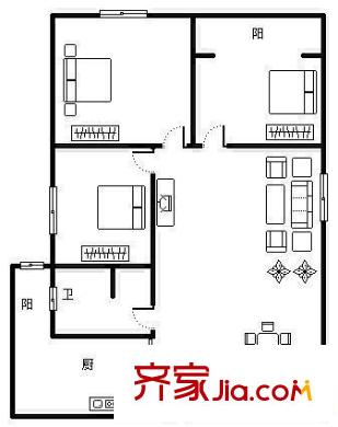 區(qū)送變電第二生活區(qū)戶型圖送變電建設(shè)公司二生活區(qū) 3s2t1w 3室2廳1衛(wèi)1廚