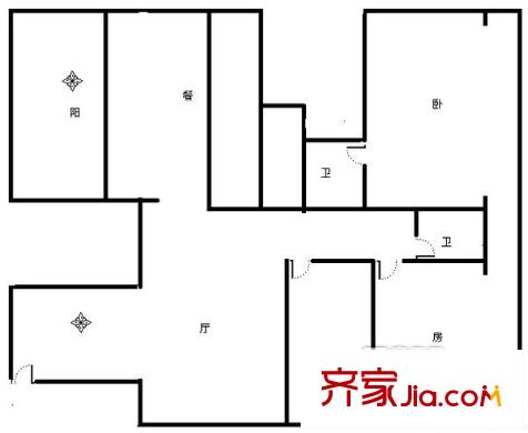 昊壯一品尊府住宅戶型圖昊壯?一品尊府住宅 3室2廳1衛(wèi)1廚