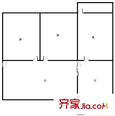新竹路氣象小區(qū)戶型圖廣西氣象局新竹路生活小區(qū) 3室 戶型圖 3室1廳1衛(wèi)1廚