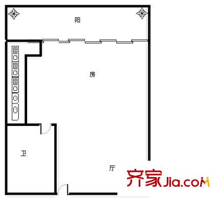 紫光閣 1室 戶型圖