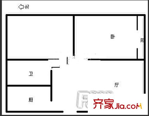 金水花園戶型圖3 2室2廳1衛(wèi)1廚