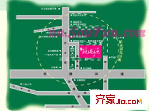 桃花源祈福城交通圖