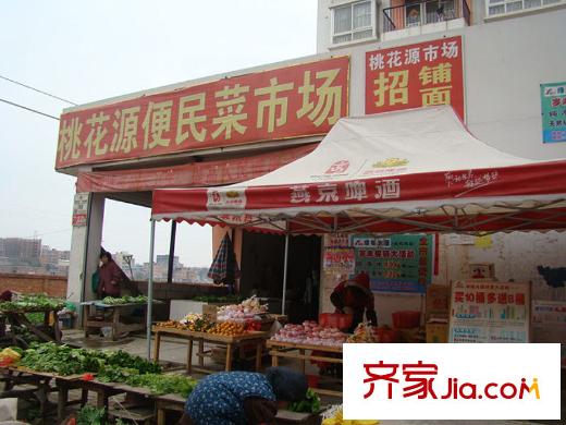 桃花源祈福城配套圖小區(qū)配套里的菜市