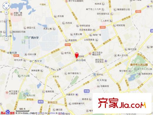 南鐵紫荊苑交通圖