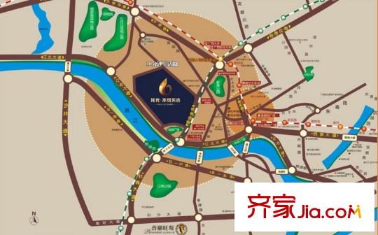 龍光水悅龍灣交通圖區(qū)位圖