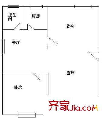 建興苑 2室 戶型圖