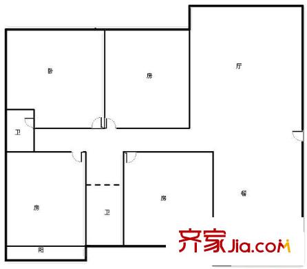 紫荊花園 4室 戶型圖