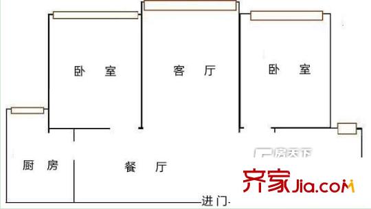 龍居苑戶型圖11 3室1廳1衛(wèi)1廚