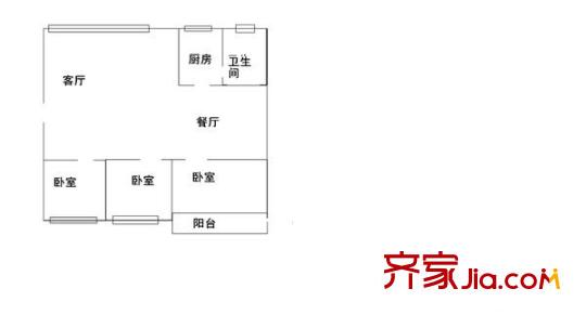 南毛生活區(qū) 3室 戶型圖