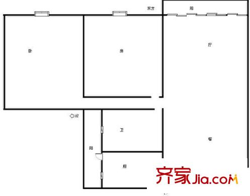 怡景苑 2室 戶型圖