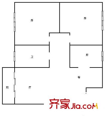 萬昌溪園 2室 戶型圖