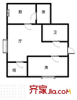 福田家園 2室 戶型圖