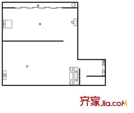 碧園數(shù)碼城 1室 戶型圖
