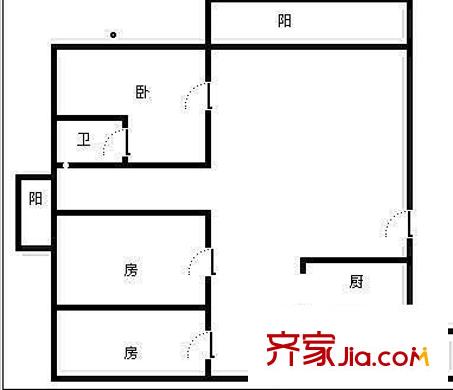 外貿(mào)大院戶型圖外貿(mào)后院 4室 戶型圖 4室1廳2衛(wèi)1廚