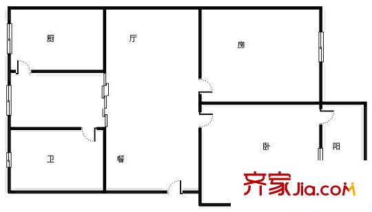 衡陽路28號小區(qū) 2室 戶型圖