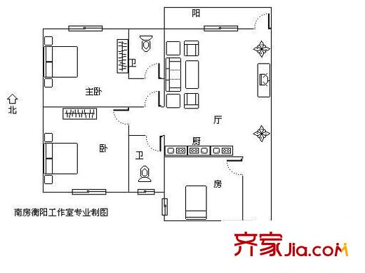 明秀西園小區(qū) 3室 戶(hù)型圖