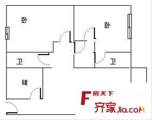 明秀西園小區(qū) 3室 戶型圖